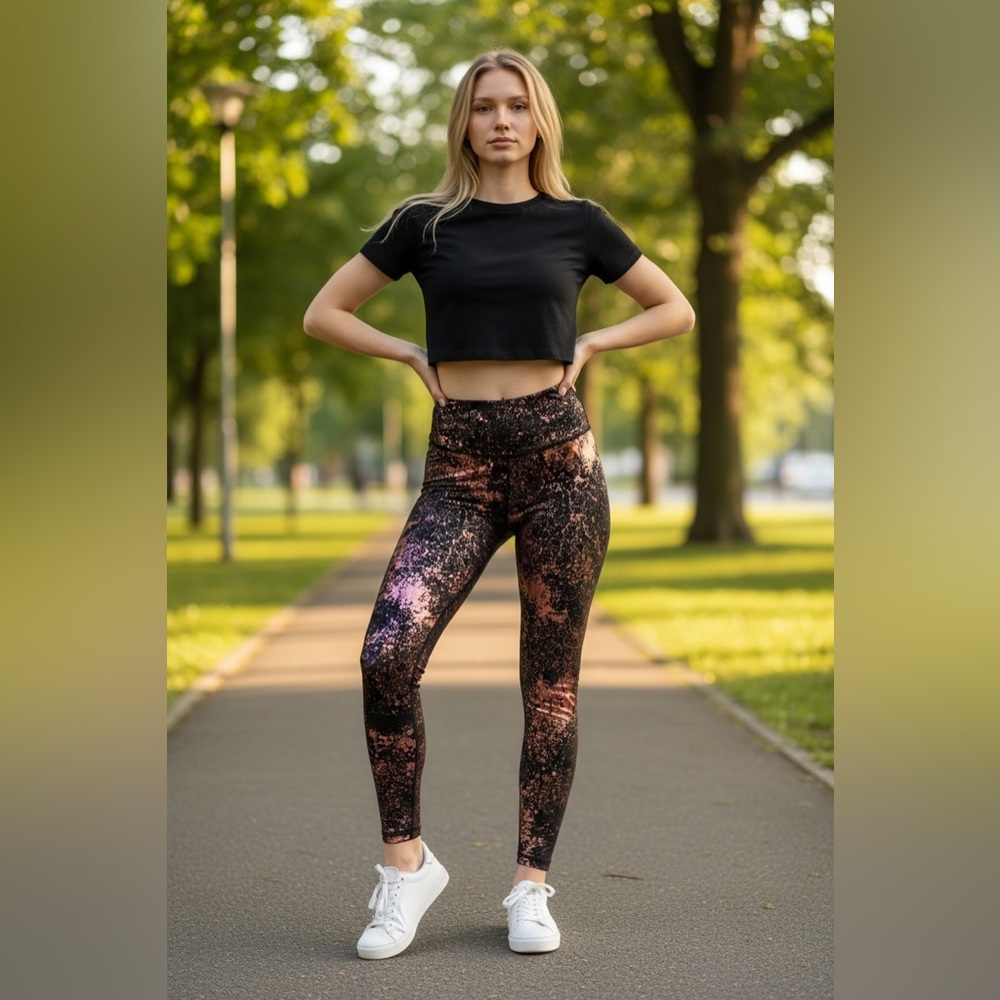 Women’s Carbon 38 black/copper metallic leggings BNNU